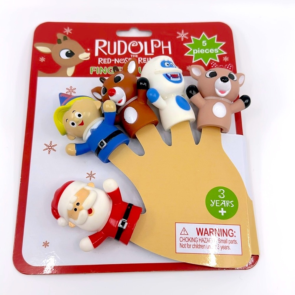 Rudolph the Red Nosed Reindeer Finger Puppets.